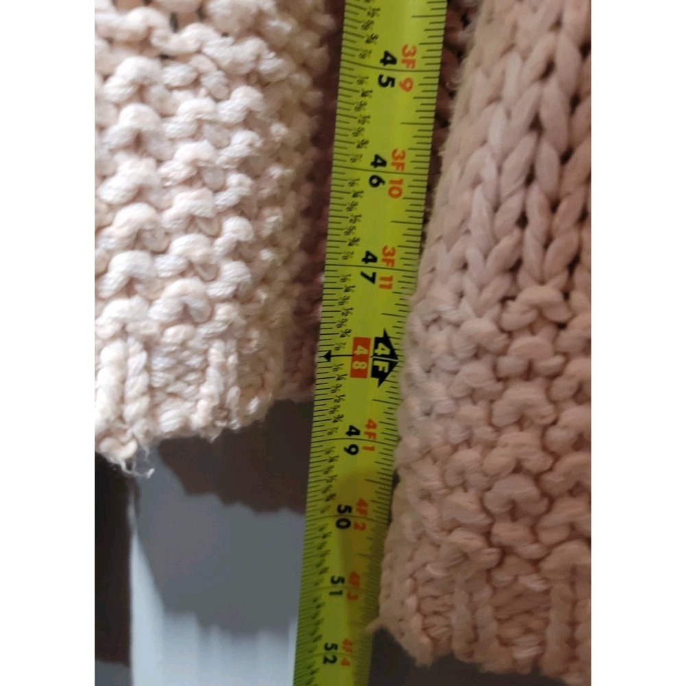 Free People Waterfront Womens Sz XSMALL Cardigan Sweater Peach Sweater Long Hood - Picture 7 of 7